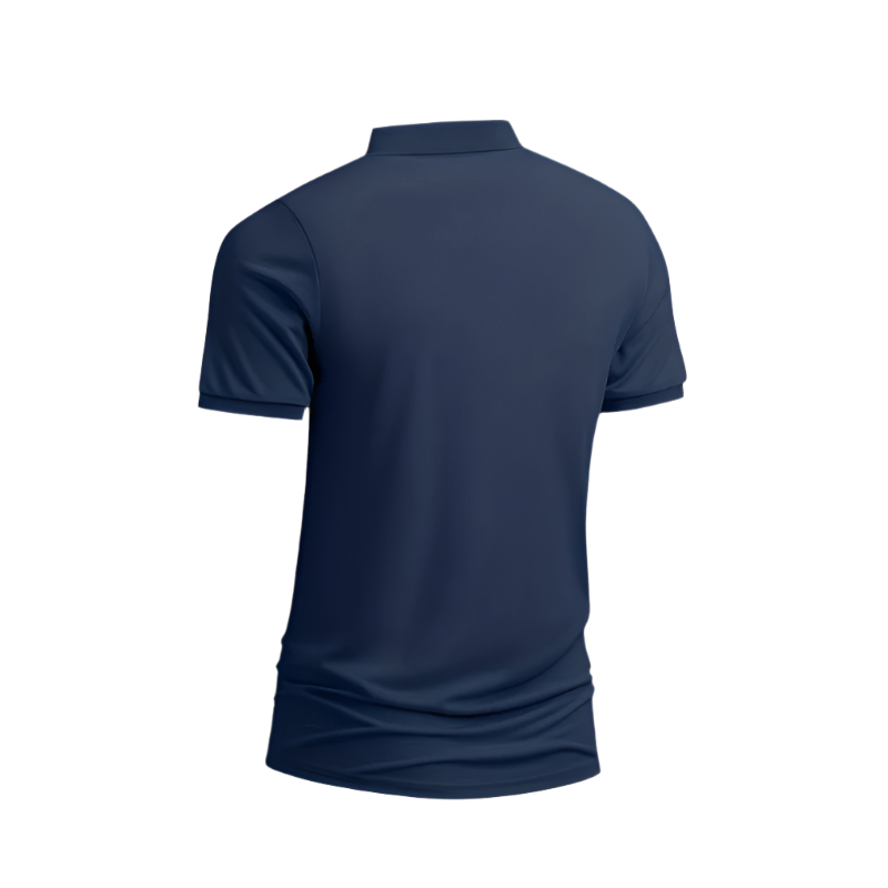 Men’s Polo Shirt | Solid Color Short Sleeve | Button Collar, Knit Polyester, Regular Fit
