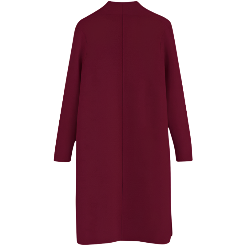Women's Knit Coatigan | Open Front Cardigan | Textured Fabric with Patch Pockets