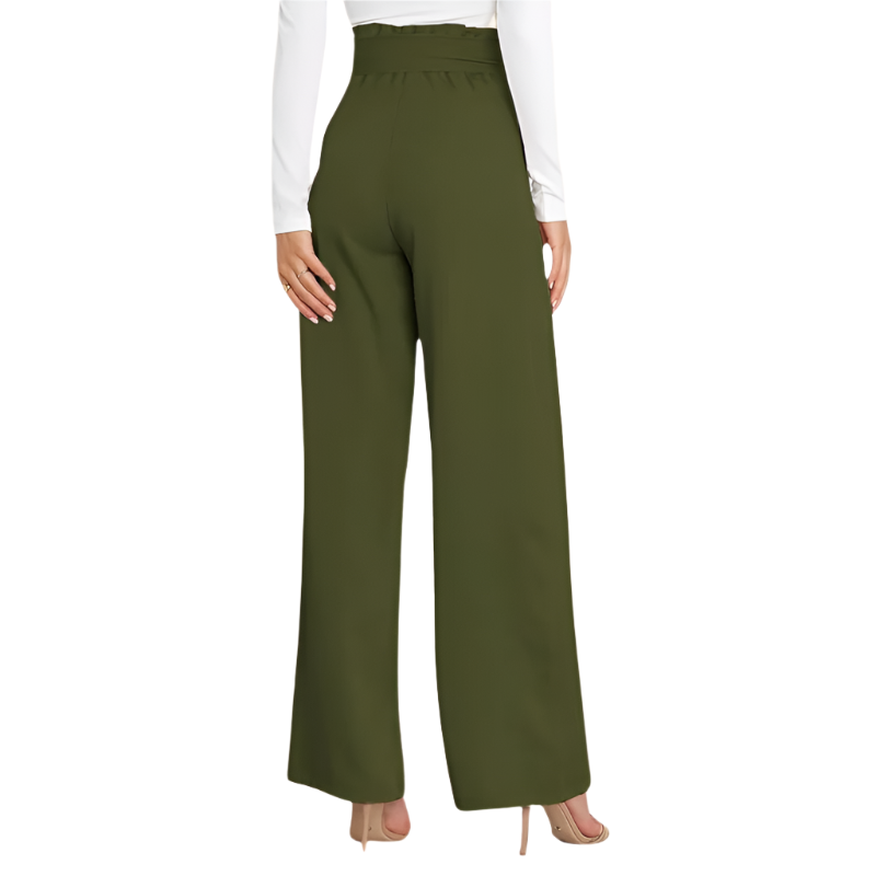 Women's Palazzo Pants | High Waist Wide Leg | Pockets and Flowy Fit