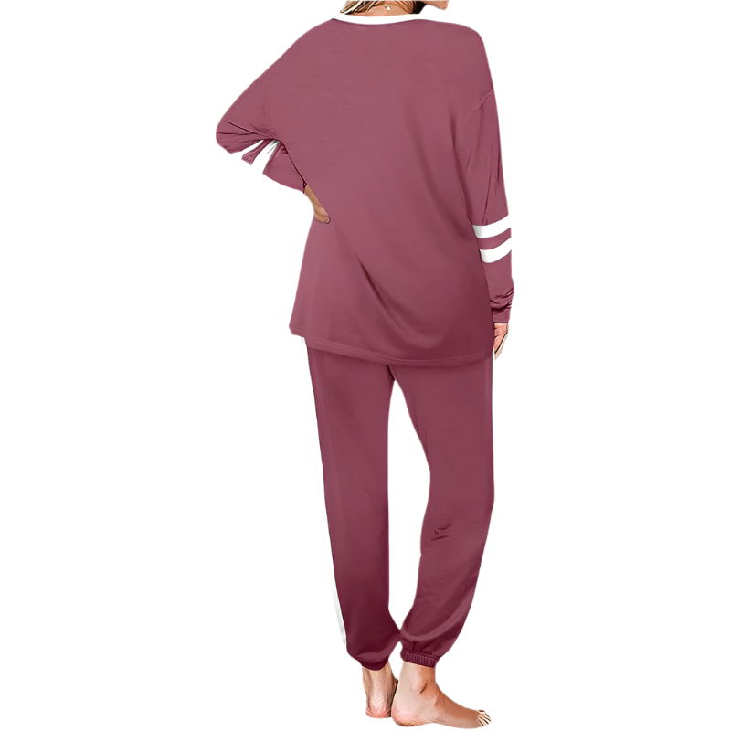 Women's Sweatsuit Set | Casual 2-Piece Outfit | Crewneck Pullover with Elastic Waist Pants