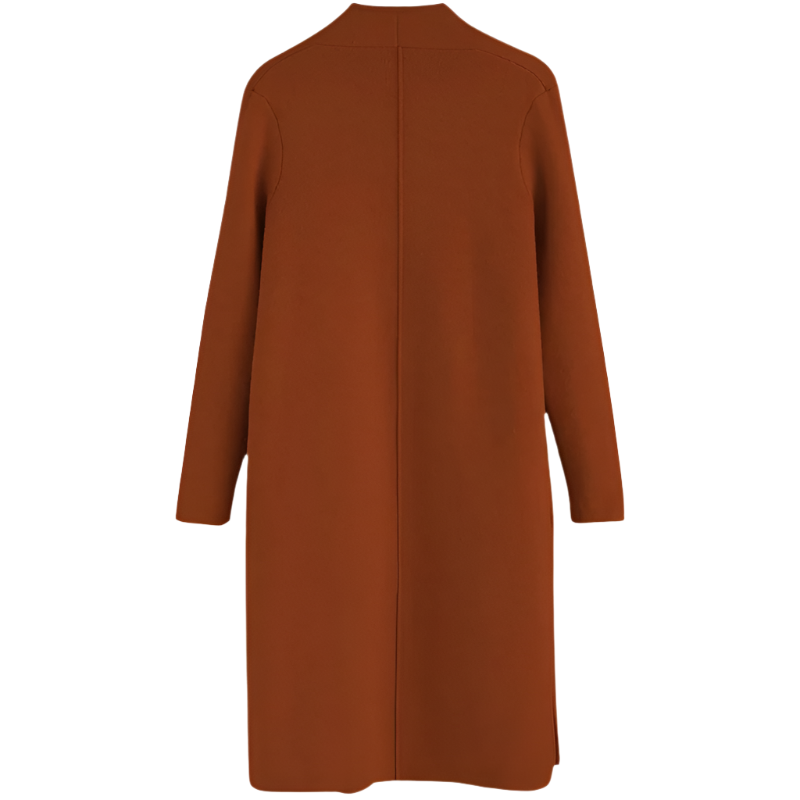 Women's Knit Coatigan | Open Front Cardigan | Textured Fabric with Patch Pockets