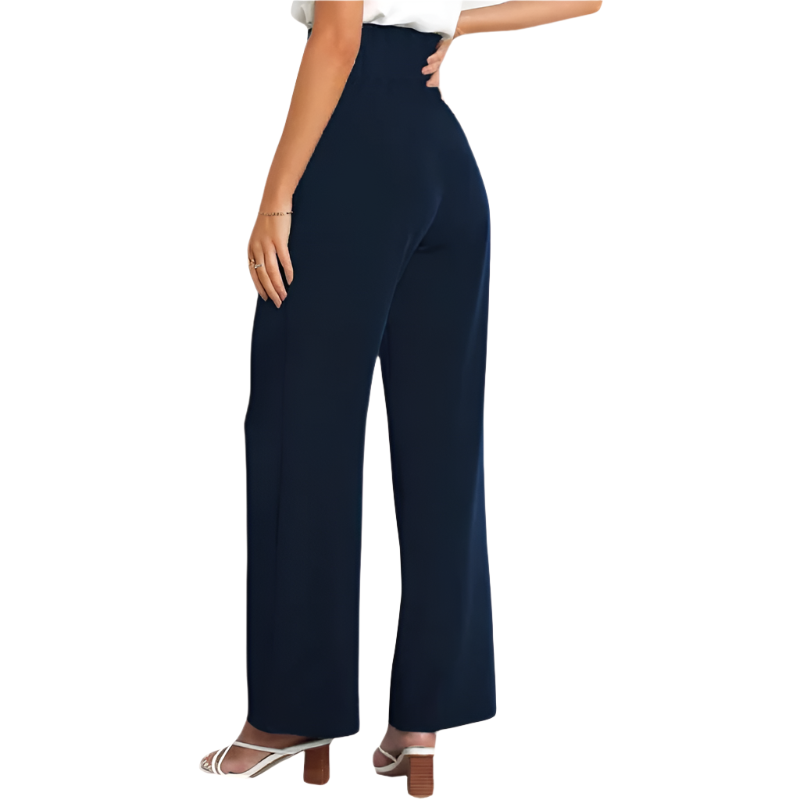 Women's Palazzo Pants | High Waist Wide Leg | Pockets and Flowy Fit
