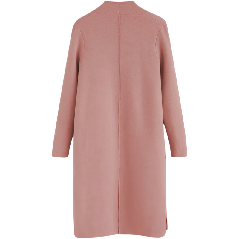 Women's Knit Coatigan | Open Front Cardigan | Textured Fabric with Patch Pockets
