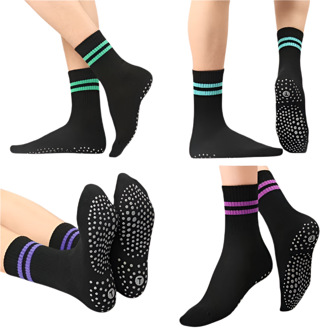 Women's Non-Slip Slouch Socks | Gripper Sole | Tall Crew Style