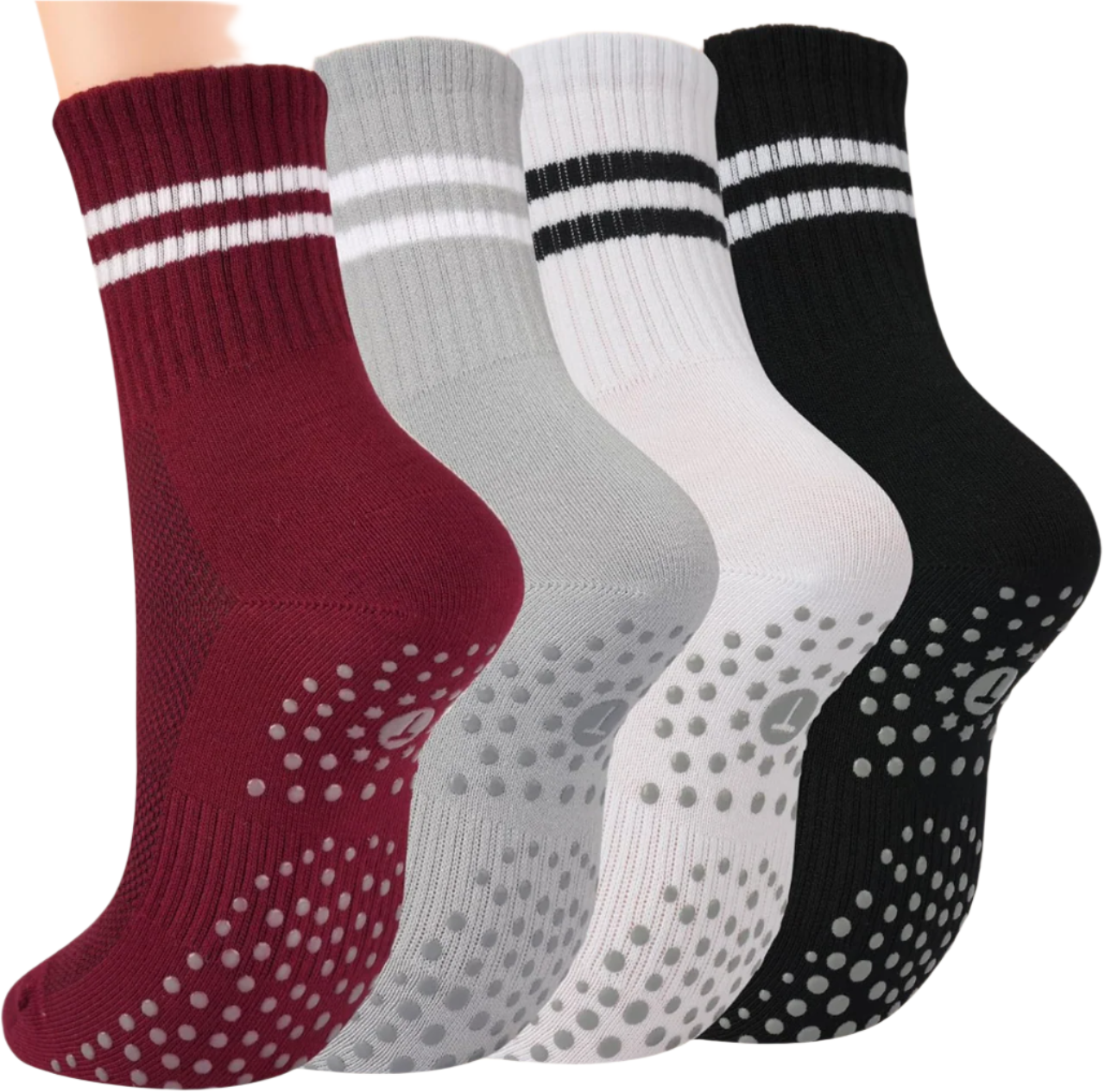 Women's Non-Slip Slouch Socks | Gripper Sole | Tall Crew Style