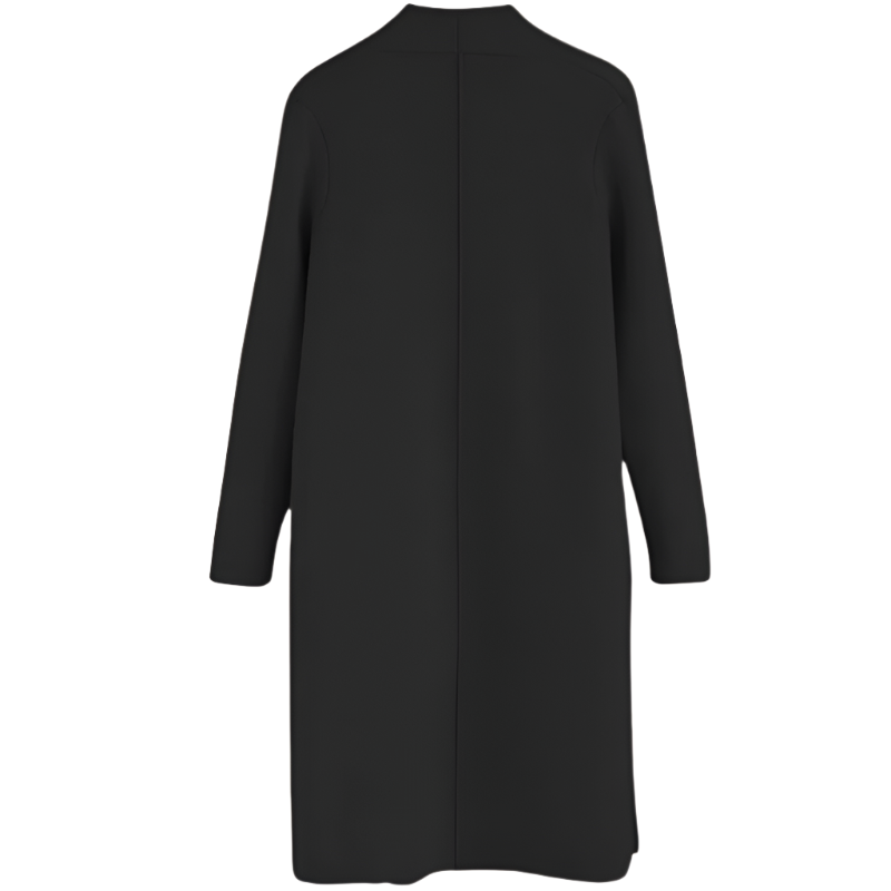 Women's Knit Coatigan | Open Front Cardigan | Textured Fabric with Patch Pockets