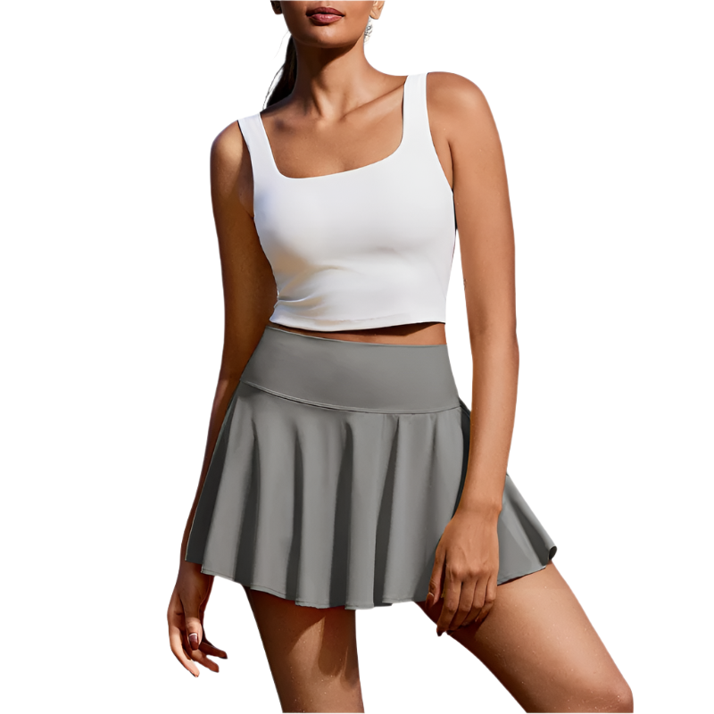 Tennis Skort | High-Waist Pleated Skirt | Built-In Shorts & Phone Pocket