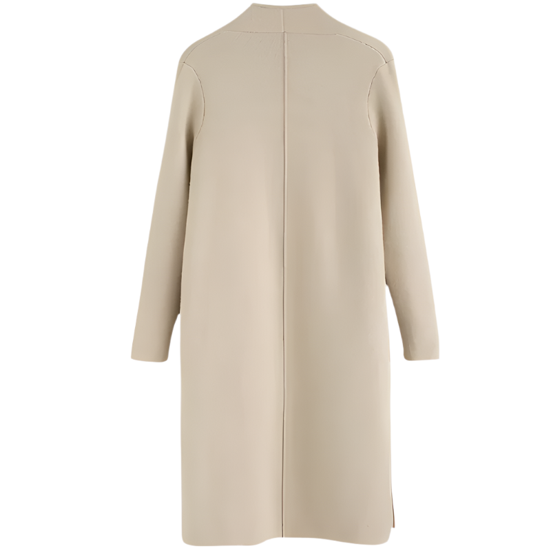 Women's Knit Coatigan | Open Front Cardigan | Textured Fabric with Patch Pockets