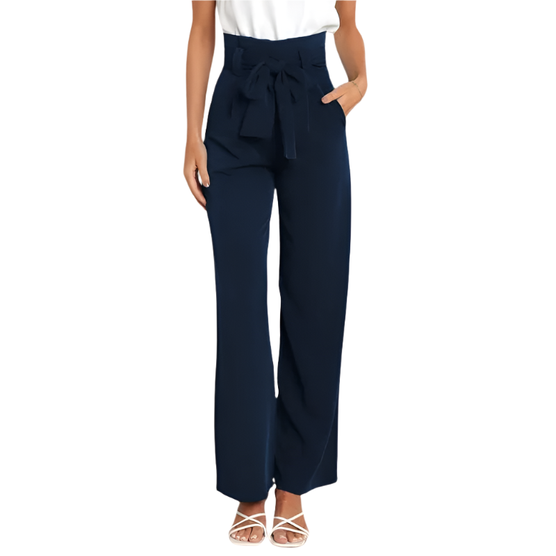 Women's Palazzo Pants | High Waist Wide Leg | Pockets and Flowy Fit