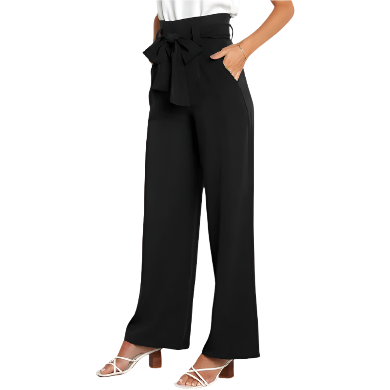 Women's Palazzo Pants | High Waist Wide Leg | Pockets and Flowy Fit