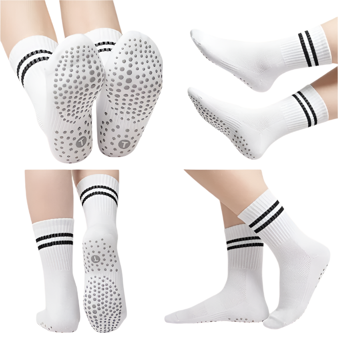Women's Non-Slip Slouch Socks | Gripper Sole | Tall Crew Style