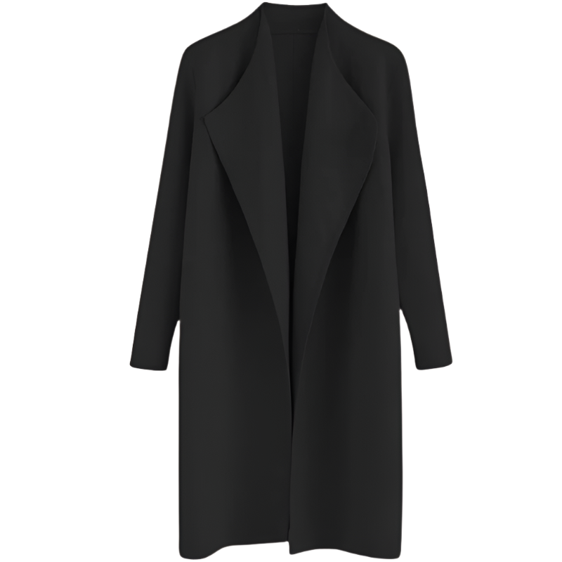 Women's Knit Coatigan | Open Front Cardigan | Textured Fabric with Patch Pockets