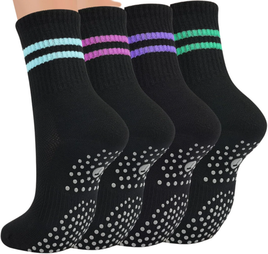 Women's Non-Slip Slouch Socks | Gripper Sole | Tall Crew Style