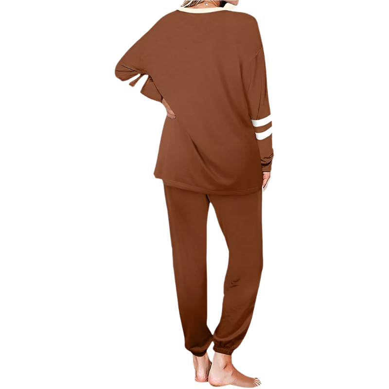 Women's Sweatsuit Set | Casual 2-Piece Outfit | Crewneck Pullover with Elastic Waist Pants